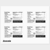 HONEY Nom de l'ami Étiquette de la valeur nutritiv (Feuille)