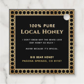 Honey Nutrition Facts Étiquette Black Bee Favorise (Dos)