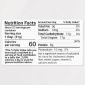 Honey Nutrition Facts Étiquette imperméable -Ensem (Design 1)