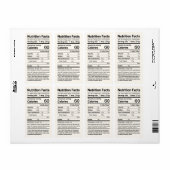 Honey Nutrition Facts Expédition Étiquette Ivory (Feuille entière)