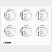 Honey Nutrition Facts Round Étiquette Apiary Nom B (Feuille)