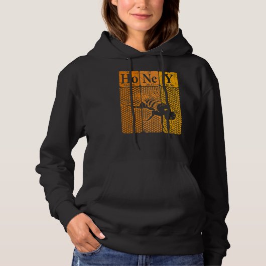 Honey Periodic Table Elements Beekeeper Retro Apia Hoodie (Voorkant)
