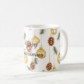 Honey Pine Cones Kerstmis Koffiemok (Voorkant rechts)