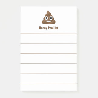 Honey Poo Lijst Grappige Poo Emoji Post-it® Notes