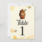 Honey Pot Honey Baby shower Tafelnummer (Voorkant)