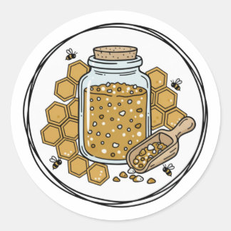 Honey Sugar Scrub Label Illustration | Honeycomb 