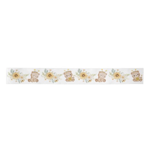 Honey Teddy Bear Ribbon Lint (Voorkant)