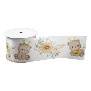 Honey Teddy Bear Ribbon Lint