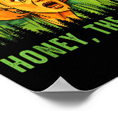 Honey The Land Funny Retro Sunset Forest Poster (Hoek)