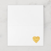 Honey topaz hart waterverf gast plaats kaarten (Buitenkant ongevouwen)