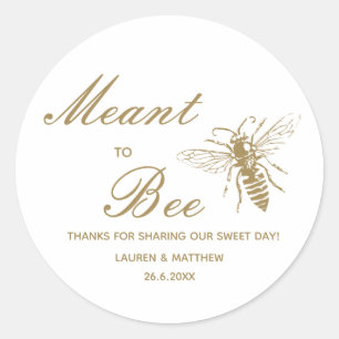 Honey Wedding Bedankt Classic Round Sticker