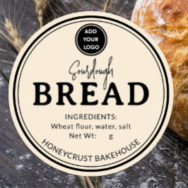 Honey Yellow Bakery Sourdough Bread Label Sticker