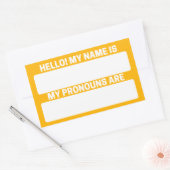 Honey Yellow Nom et Pronoun Étiquettes (Enveloppe)