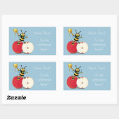 Honeybee Apple Rosh HaShana Rechthoekige Sticker (Vel)