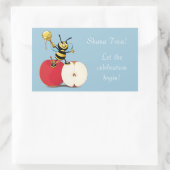 Honeybee Apple Rosh HaShana Rechthoekige Sticker (Tas)