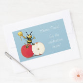 Honeybee Apple Rosh HaShana Rechthoekige Sticker (Envelop)