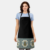 Honeybee Blue Boarder Quilt Schort (Gedragen)