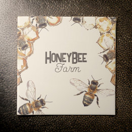 HoneyBee Boerderij Honingraat Bijen | Keramische T Tegeltje