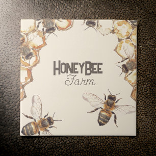 HoneyBee Boerderij Honingraat Bijen Keramische T Tegeltje