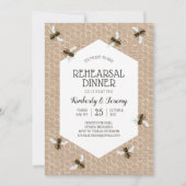  Honeybee Burlap repetitie diner Kaart (Voorkant)