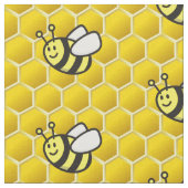 Honeybee Cartoon Pattern Stof (Close Up)