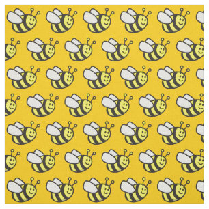 Honeybee Cartoon Pattern Stof