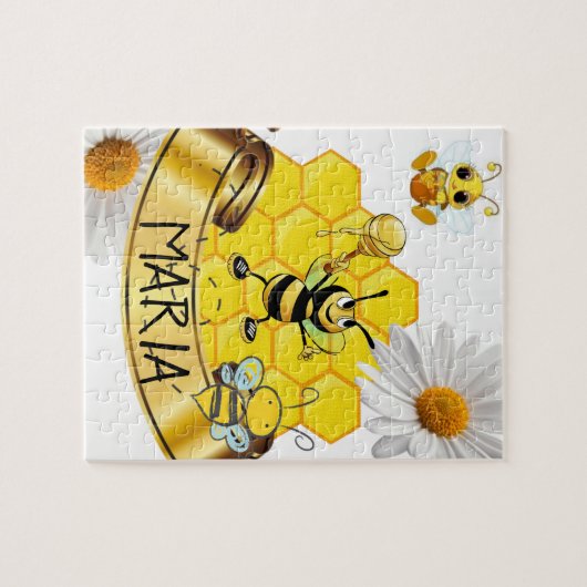 Honeybee Daisy Jigzaag Puzzle Daisy Legpuzzel (Horizontaal)
