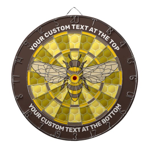 Honeybee Dartboard met aangepaste tekst Dartbord (Voorkant)