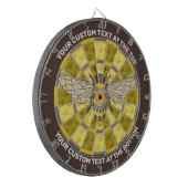 Honeybee Dartboard met aangepaste tekst Dartbord (Voorkant Links)