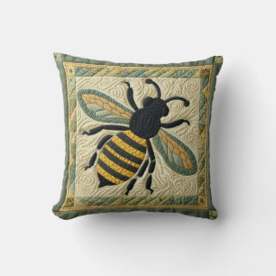 Honeybee Faux Quilt 2 Kussen