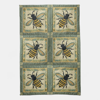 Honeybee Faux Quilt 2 Theedoek