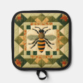 Honeybee Faux Quilt Pannenlap (Voorkant)