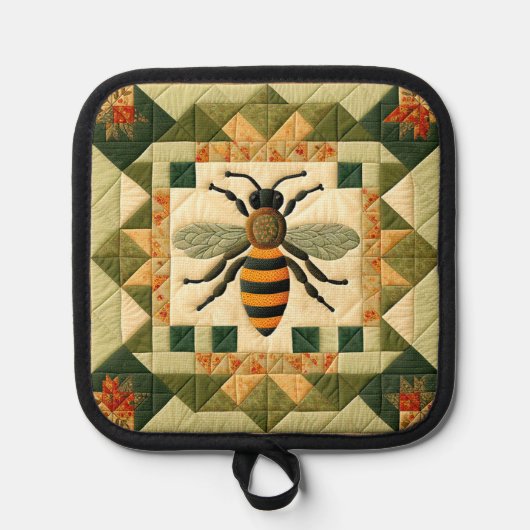 Honeybee Faux Quilt Pannenlap (Voorkant)