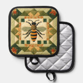 Honeybee Faux Quilt Pannenlap (Voorkant / Achterkant)