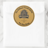 Honeybee Honey Jar Apiary Étiquette | Miel pur cru (Sac)