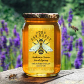 Honeybee Honey Jar Apiary Étiquettes | Honeypeb Be