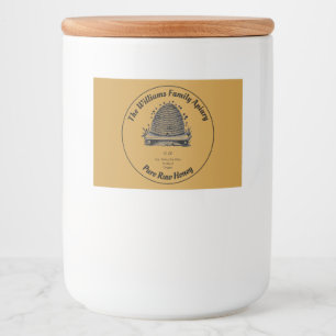 Honeybee Honey Jar Apiary Label   Zuivere rauwe ho Voedselcontainer Etiket