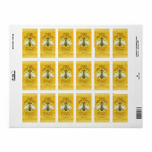 Honeybee Honey Jar Apiary Labels | Honeycomb Bee (Full Sheet)