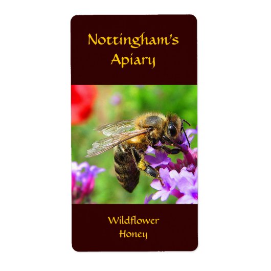 Honeybee Honey Label (Voorkant)