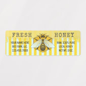 Honeybee Honeycomb Apiary Bee Business Honey Jar Labels (Design 1)