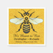 Honeybee Honeycomb Bee Wedding Theme Aangepast Servetten (Voorkant)