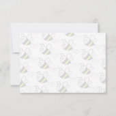 Honeybee Honeycomb Drawing Custom Lined Monogram Notitiekaartje (Achterkant)