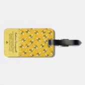 Honeybee Honeycomb Queen Bee Bumblebee Eigen naam Bagagelabel (Achterkant horizontaal)