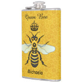 Honeybee Honeycomb Queen Bee Crown Custom Text Heupfles (Links)