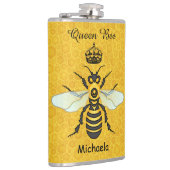 Honeybee Honeycomb Queen Bee Crown Custom Text Heupfles (Rechts)