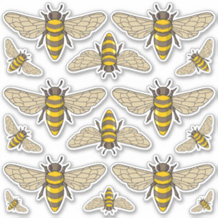 Honeybee Icon Set Stickers