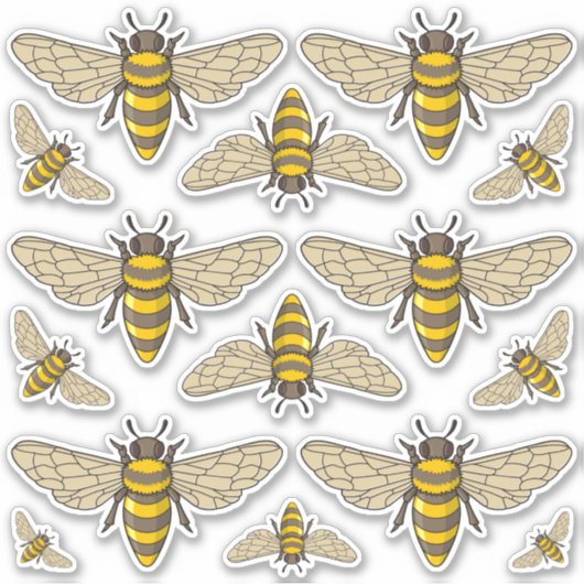 Honeybee Icon Set Stickers (Voorkant)