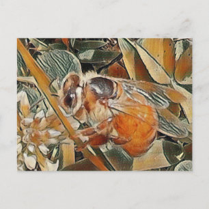 HONEYBEE IN CLOVER - BRIEFKAART