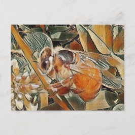 HONEYBEE IN CLOVER - BRIEFKAART