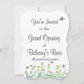 Honeybee Open House Custom Invitation Chamomile (Devant)
